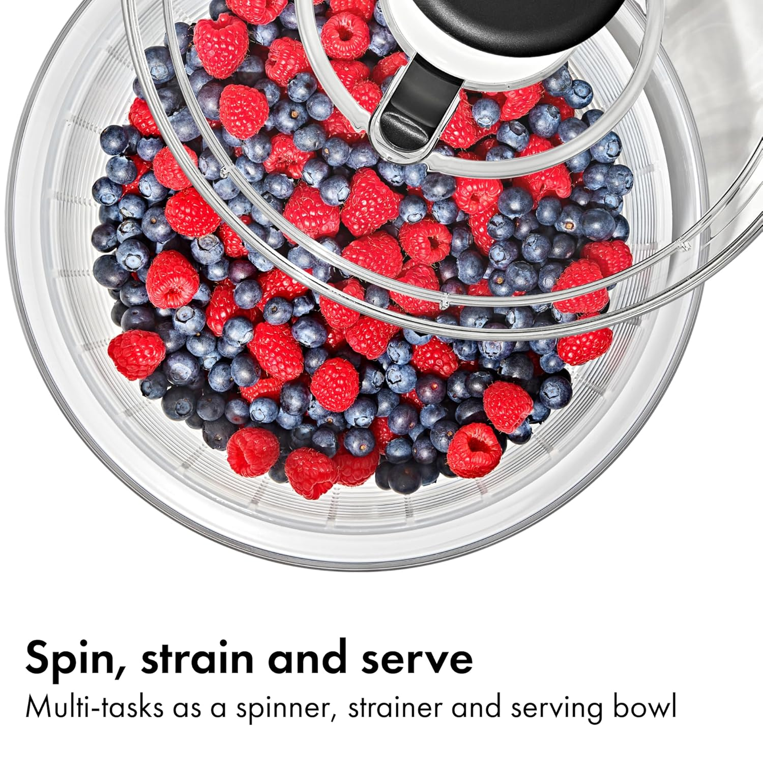 Salad Spinner with Patented Pump Mechanism & Brake - 6.22 Qt