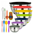 Multi-Size Stainless Steel Bowl Set - Airtight Food Storage & Mixing Solutions