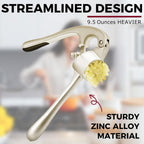 Professional Heavy Duty Garlic Press - Rust Proof Imperial Silver Mincer & Ginger Crusher