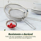 Set of 3 Fine Mesh Stainless Steel Strainers - Durable & Versatile