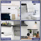 Stainless Steel Paper Towel Rack - Self-Adhesive & Wall Mounted Holder