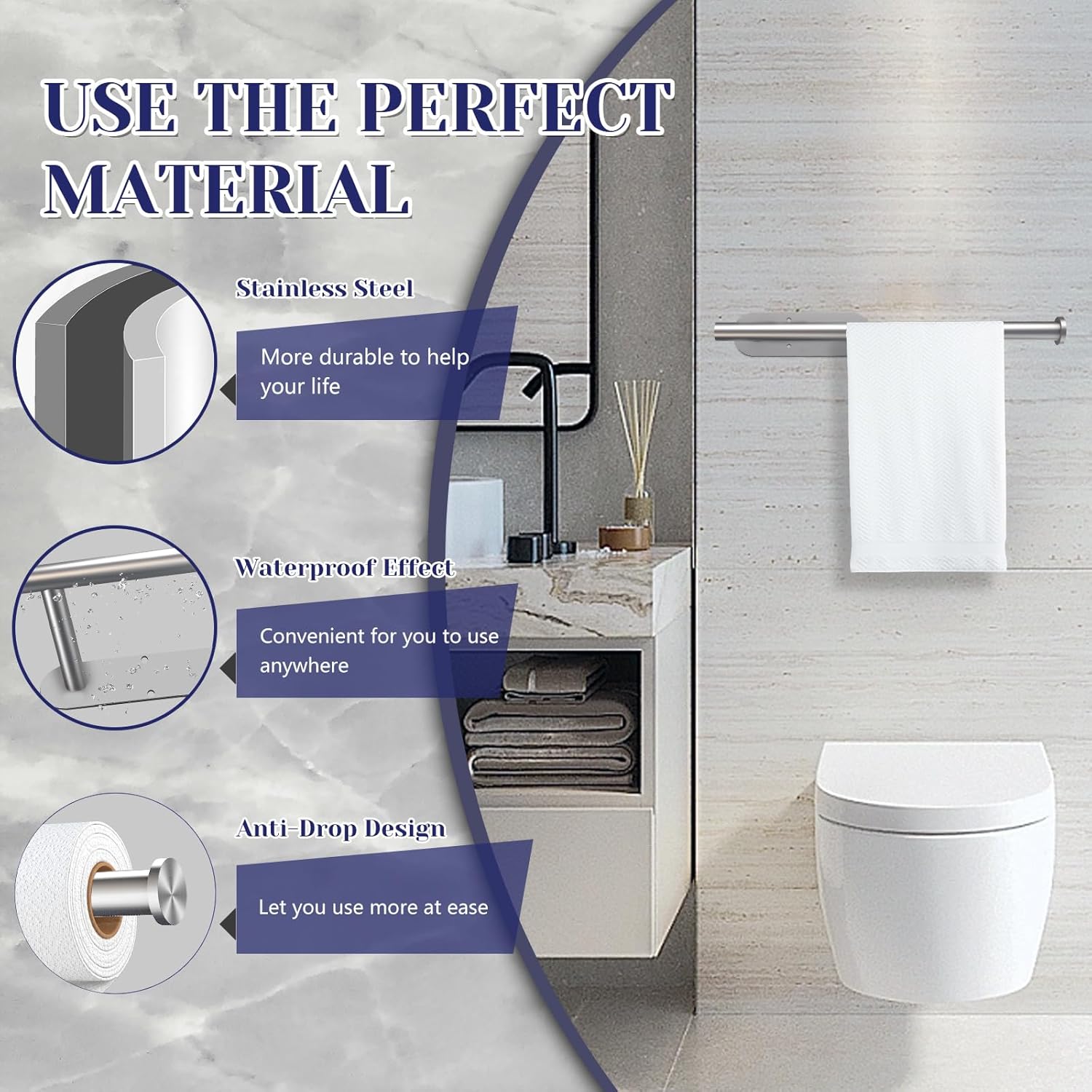 Stainless Steel Paper Towel Rack - Self-Adhesive & Wall Mounted Holder