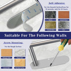 Stainless Steel Paper Towel Rack - Self-Adhesive & Wall Mounted Holder