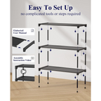 8-Tier Black Shoe Rack - Heavy Duty Metal & Plastic Shoe Tower
